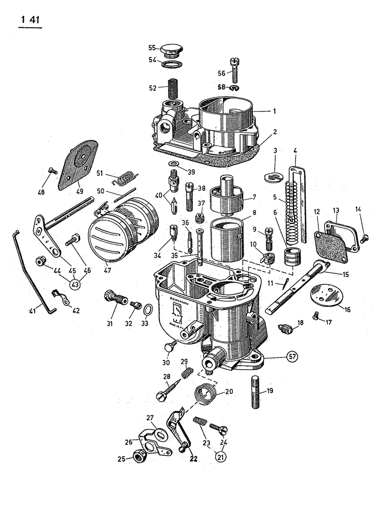Haflinger, Vergaser Weber 32ICS